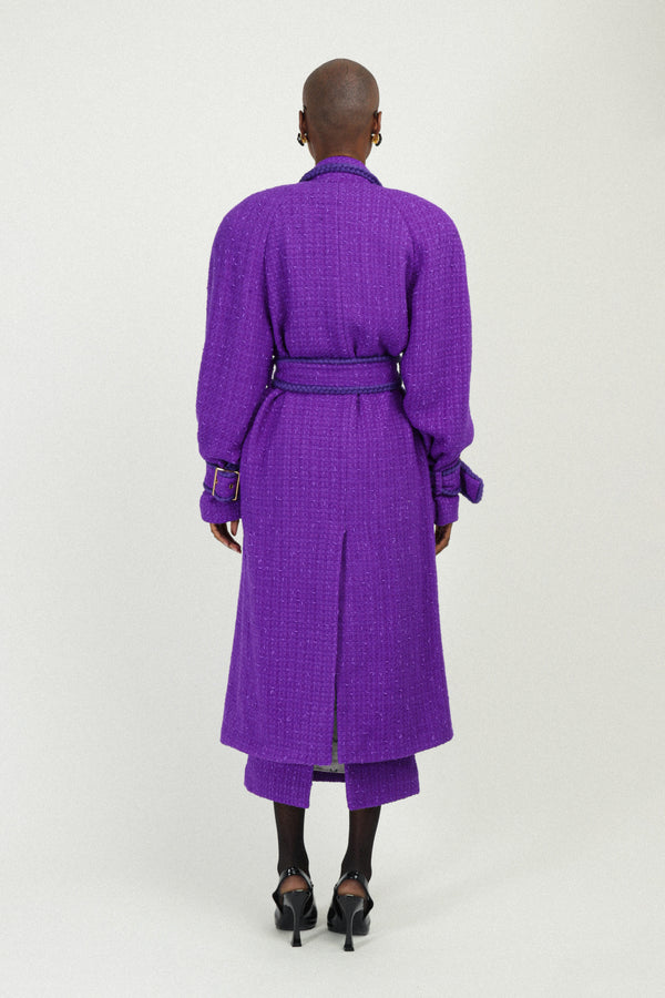 Rowen Rose Tweed Signature Trenchcoat