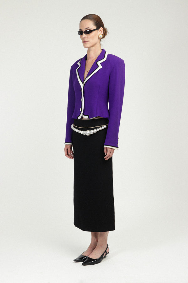 Rowen Rose Signature Jacket With Contrasted Details