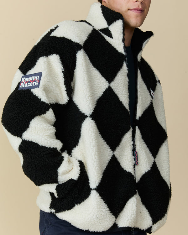 Rowing Blazers Harlequin Deep-Pile Sherpa "Jockey" Fleece