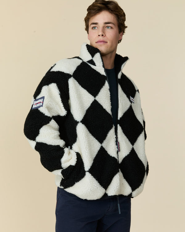 Rowing Blazers Harlequin Deep-Pile Sherpa "Jockey" Fleece