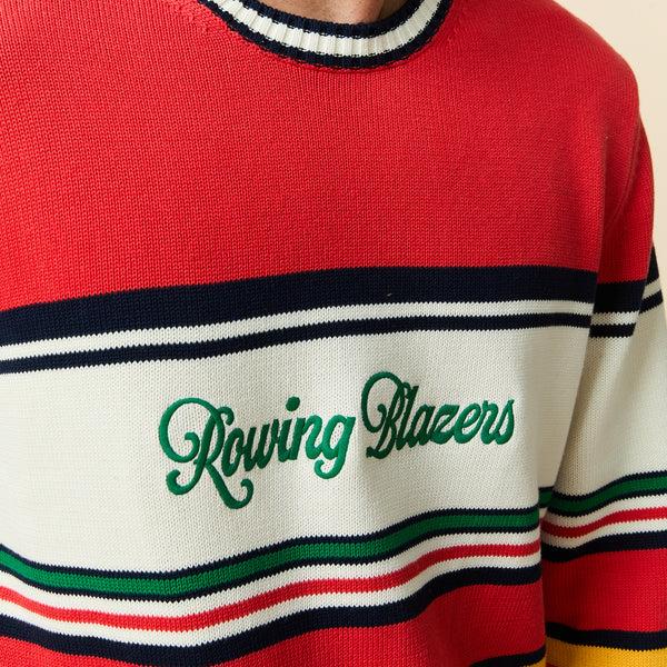 Rowing Blazers Men's Autumn Striped Cotton Sweater Red