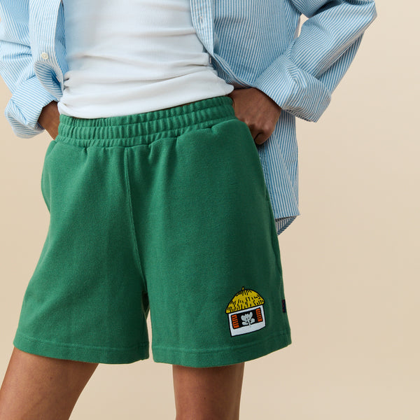 Rowing Blazers Men's Babar Cotton Rugby Pull On Short Green