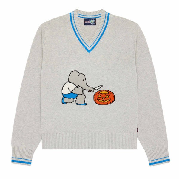 rowing blazers Men's Babar Varsity Cotton Sweater Cream