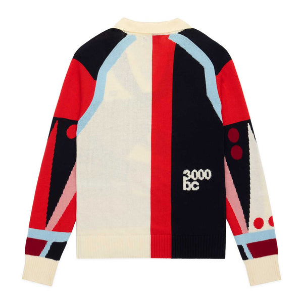 Rowing Blazers Men's Backgammon Sweater Red Brown Multicolor