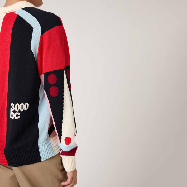 Rowing Blazers Men's Backgammon Sweater Red Brown Multicolor