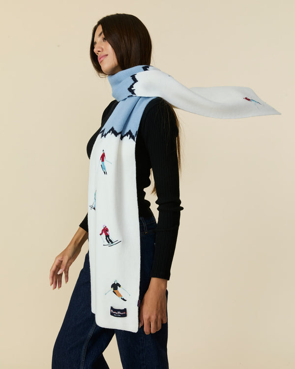 Rowing Blazers Men's Cashmere Apres Ski Scarf Blue Multi