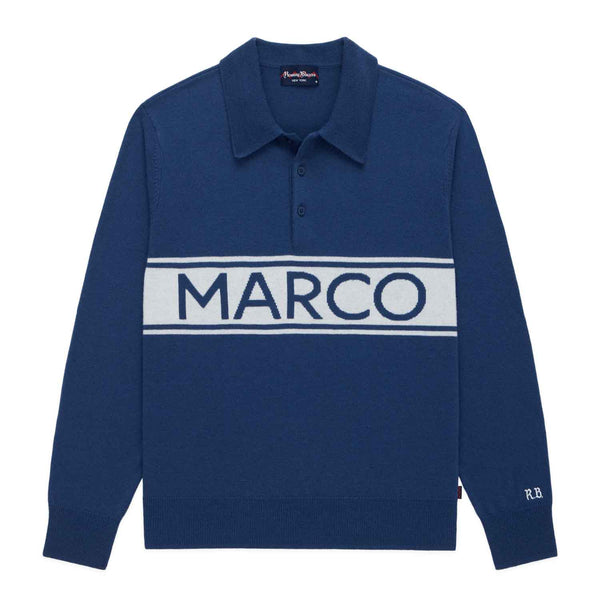 rowing blazers Men's Cashmere Marco Polo Sweater Blue