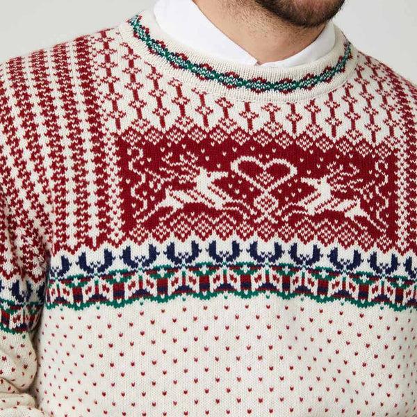 Rowing Blazers Men's Cashmere Nordic Fairisle Sweater Cream