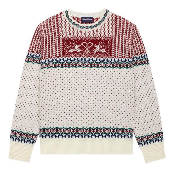 rowing blazers Men's Cashmere Nordic Fairisle Sweater Cream