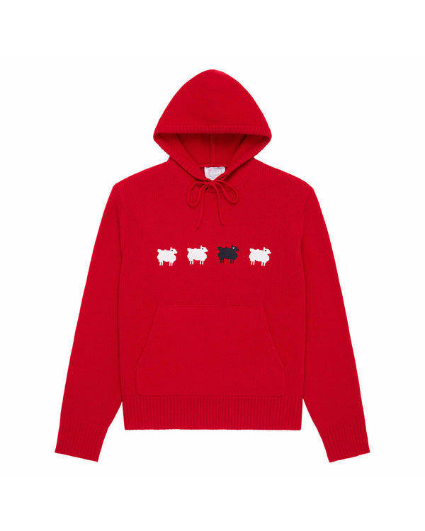 rowing blazers Men's Cashmere Sheep Sweater Hoodie Diana Red