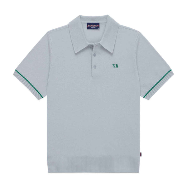 rowing blazers Men's Cashmere Short Sleeve Polo Light Grey