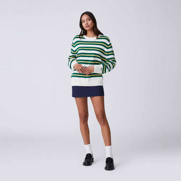 Rowing Blazers Men's Cashmere Stripe Sweater Green Yellow