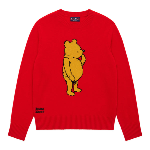 rowing blazers Men's Cashmere Winnie-the-Pooh Sweater Red