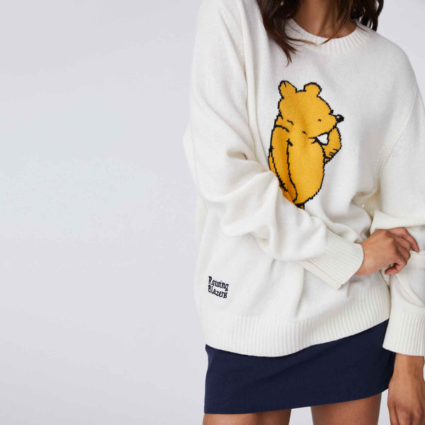 Rowing Blazers Men's Cashmere Winnie-the-Pooh Sweater White