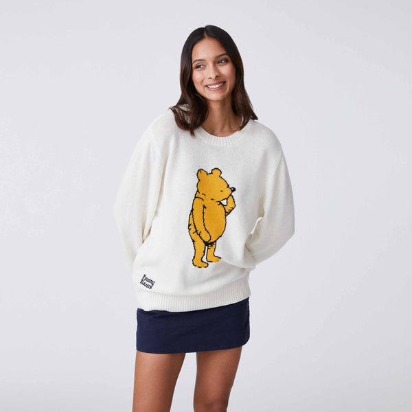 Rowing Blazers Men's Cashmere Winnie-the-Pooh Sweater White