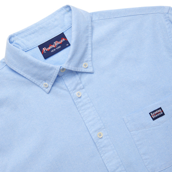 Rowing Blazers Men's Classic Solid Cotton Oxford Shirt Oxford Blue