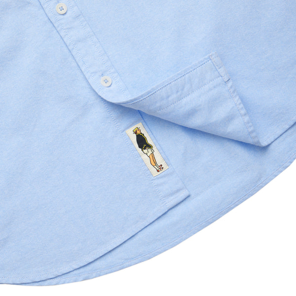 Rowing Blazers Men's Classic Solid Cotton Oxford Shirt Oxford Blue