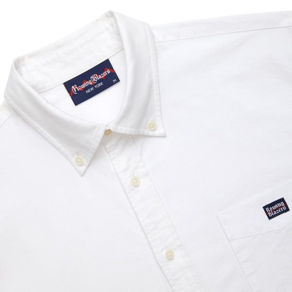 Rowing Blazers Men's Classic Solid Cotton Oxford Shirt White
