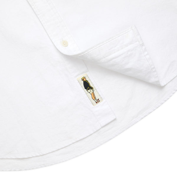 Rowing Blazers Men's Classic Solid Cotton Oxford Shirt White