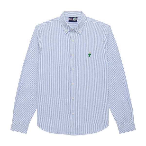 rowing blazers Men's Classic Stripe Babar Oxford Shirt Light Blue University Stripe