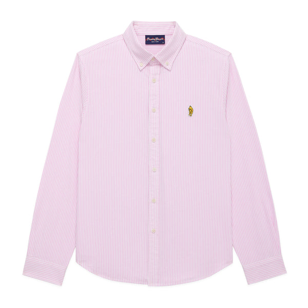 rowing blazers Men's Classic Stripe Winnie-the-Pooh Oxford Shirt Light Pink