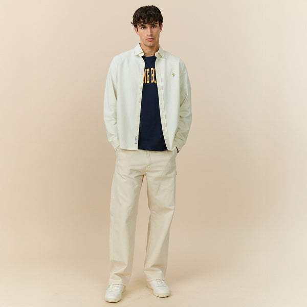 Rowing Blazers Men's Classic Stripe Winnie-the-Pooh Oxford Shirt Yellow / White University Stripe