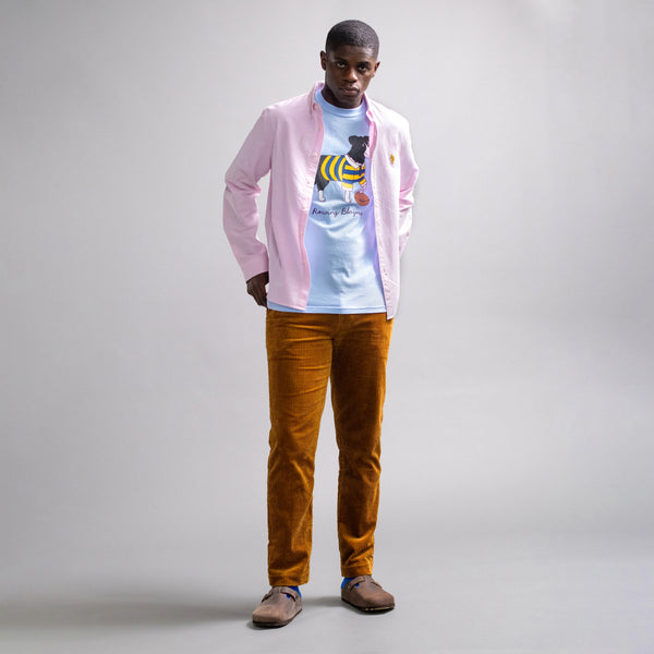 Rowing Blazers Men's Classic Stripe Winnie-the-Pooh Oxford Shirt Light Pink