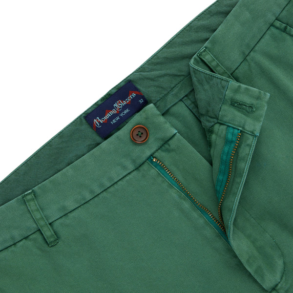 Rowing Blazers Men's Classic Twill Trouser Washed Green