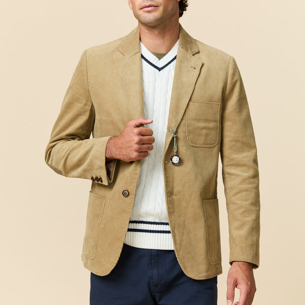 Rowing Blazers Men's Corduroy Patch Pocket Blazer Light Brown