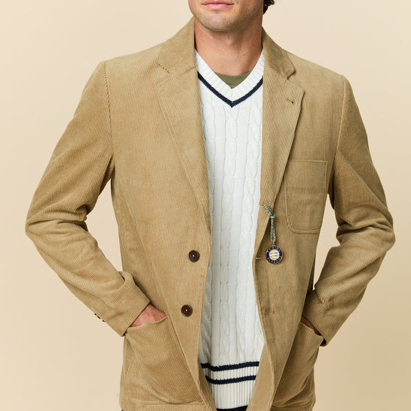Rowing Blazers Men's Corduroy Patch Pocket Blazer Light Brown