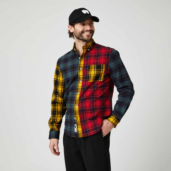 Rowing Blazers Men's Cotton Classic Flannel Fun Shirt Multi Color