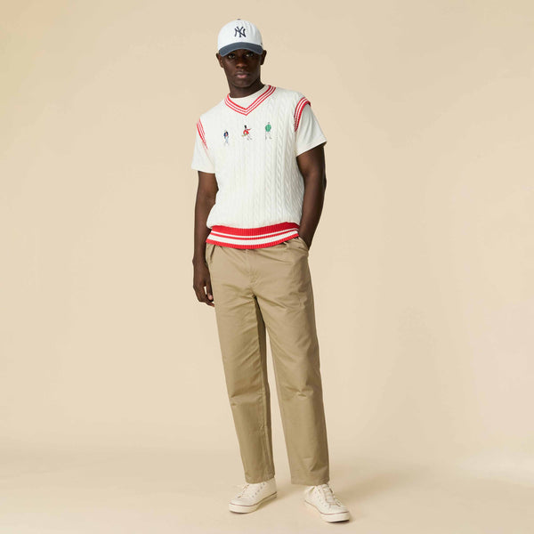 Rowing Blazers Men's Cotton Club Henries Sweater Vest White