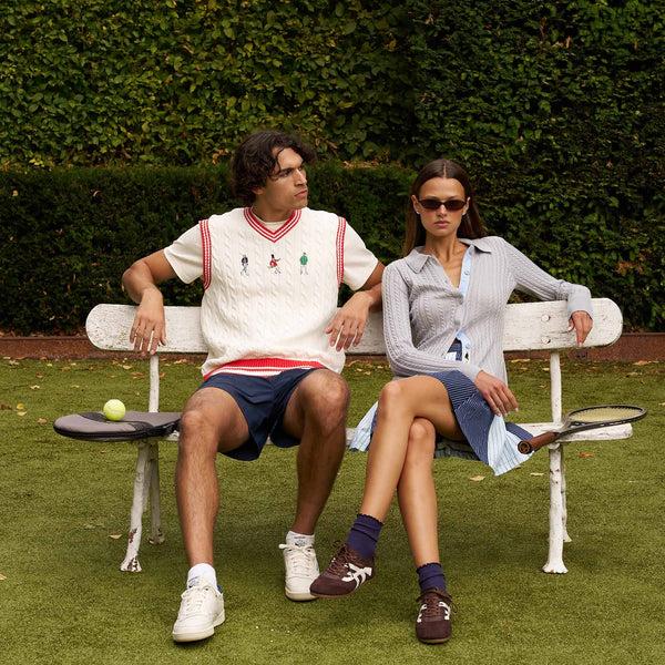 Rowing Blazers Men's Cotton Club Henries Sweater Vest White