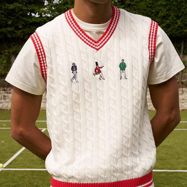 Rowing Blazers Men's Cotton Club Henries Sweater Vest White