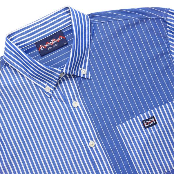 Rowing Blazers Men's Cotton Cocktail Stripe Shirt Dark Blue Mix Stripe