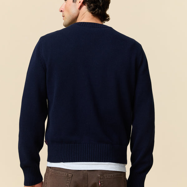 Rowing Blazers Men's Cotton Cowboy Pooh Sweater Navy