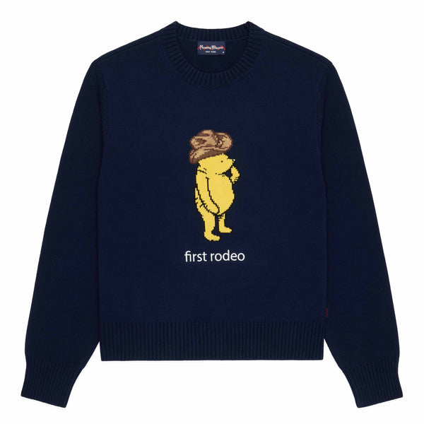 rowing blazers Men's Cotton Cowboy Pooh Sweater Navy