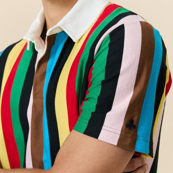 Rowing Blazers Men's Cotton Croquet Stripe Short Sleeve Rugby Croquet