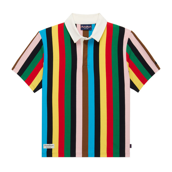 rowing blazers Men's Cotton Croquet Stripe Short Sleeve Rugby Croquet