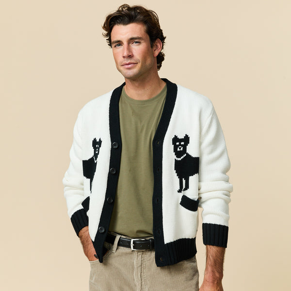 Rowing Blazers Men's Cotton Doberman Contrast Cardigan