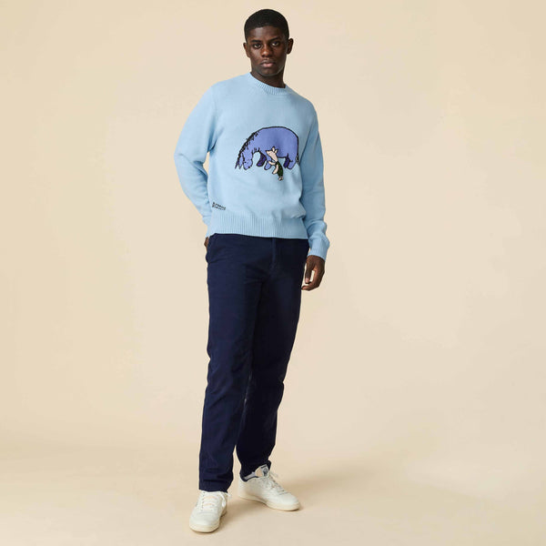 Rowing Blazers Men's Cotton Eeyore And Piglet Sweater Blue
