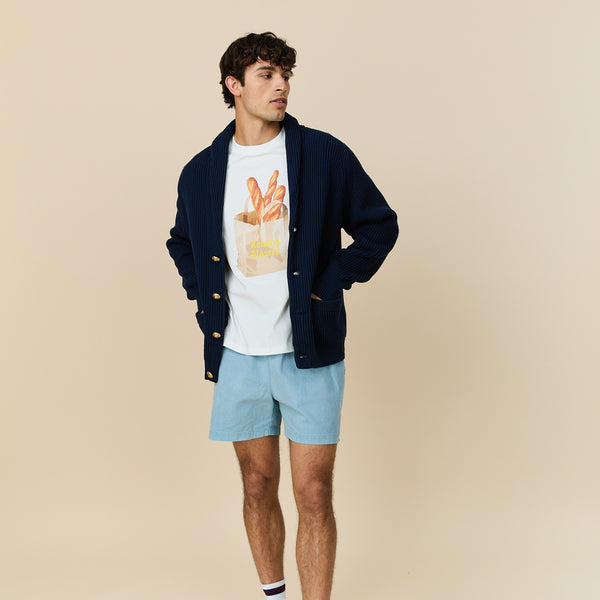 Rowing Blazers Men's Cotton Fisherman Shawl Cardigan Classic Navy