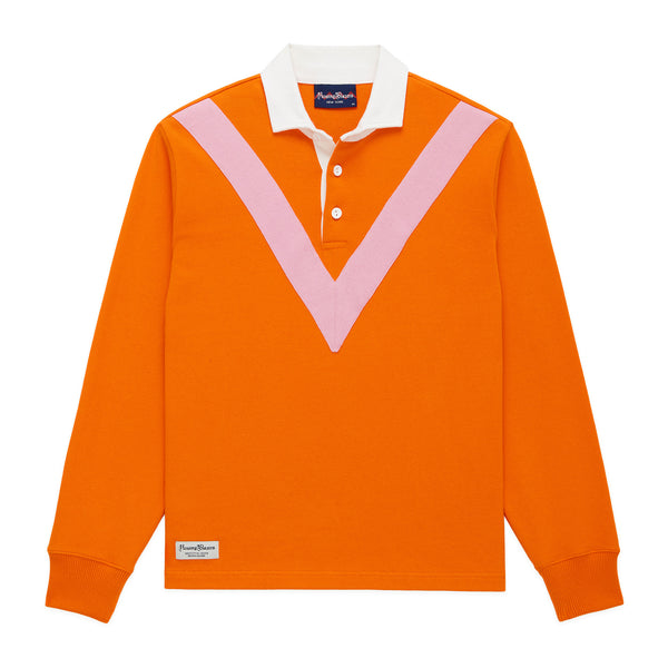 rowing blazers Men's Cotton League Chevron Rugby Orange