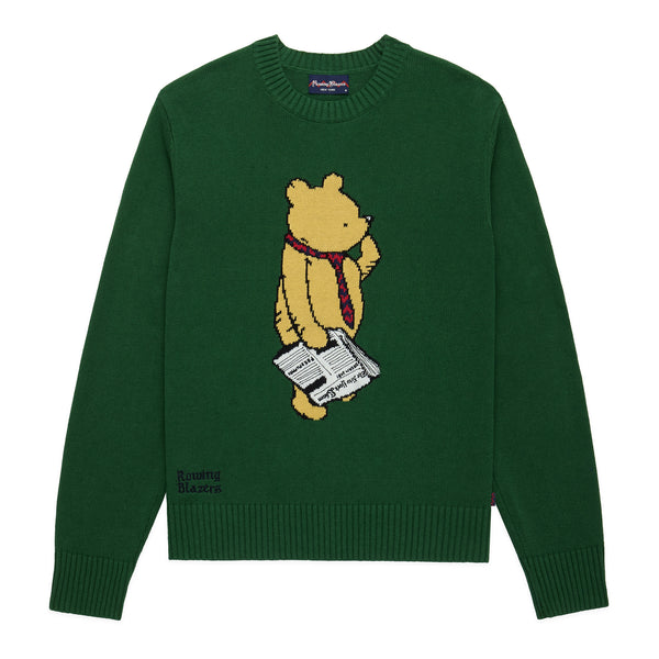 rowing blazers Men's Cotton Linen New Yorker Pooh Sweater Green