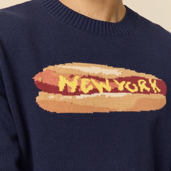 Rowing Blazers Men's Cotton NY Hot Dog Sweater Navy