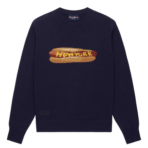 rowing blazers Men's Cotton NY Hot Dog Sweater Navy