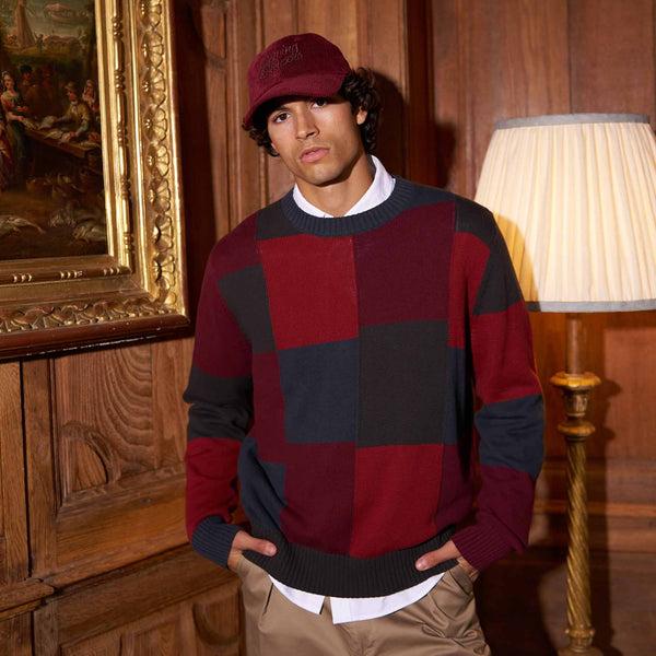 Rowing Blazers Men's Cotton Patchwork Sweater Brick Patchwork