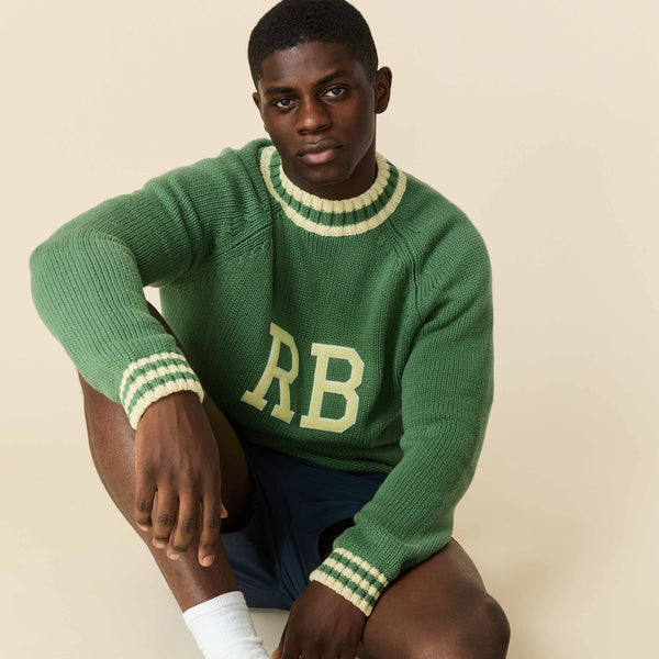 Rowing Blazers Men's Cotton RB University Sweater Green