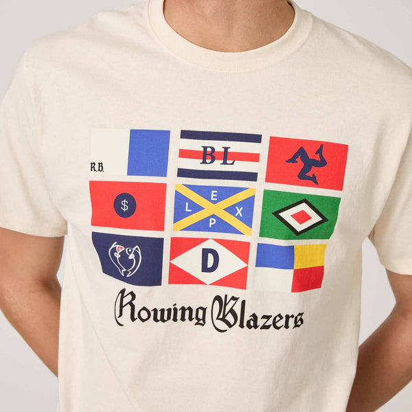 Rowing Blazers Men's Cotton Sailing Flag T-Shirt White