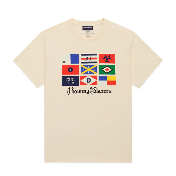 rowing blazers Men's Cotton Sailing Flag T-Shirt White